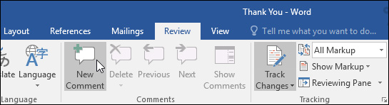Thêm nhận xét Comment trong Word