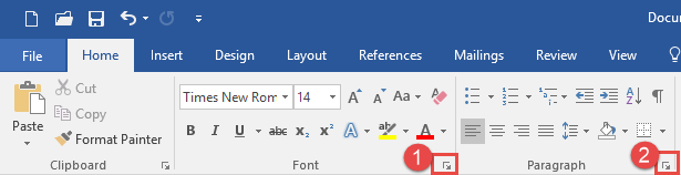 Hộp thoại Font trong Word